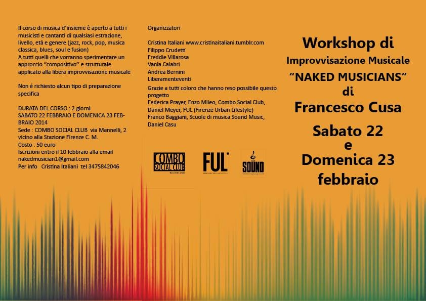 NAKED MUSICIANS – Workshop di Francesco Cusa