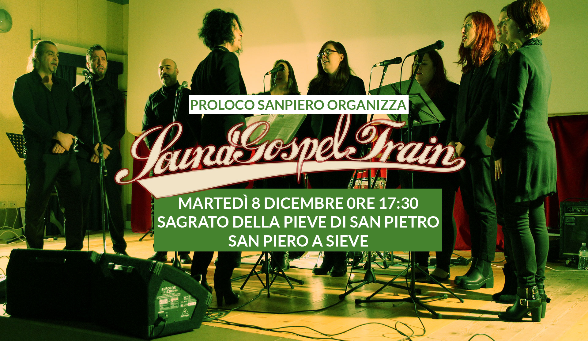 Proloco di San Piero a Sieve organizza concerto Gospel con SoundGospelTrain Sagrato della Pieve di San Pietro 8 Dicembre ore 17:30
