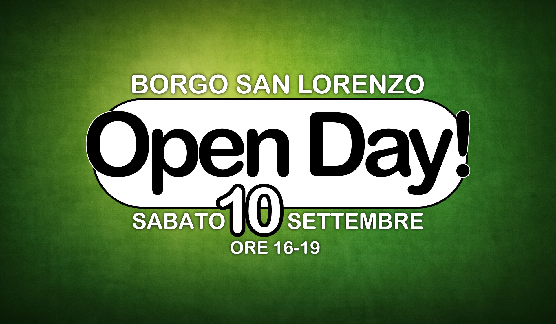 Open Day Borgo San Lorenzo 10 Settembre 2016 ore 16-19