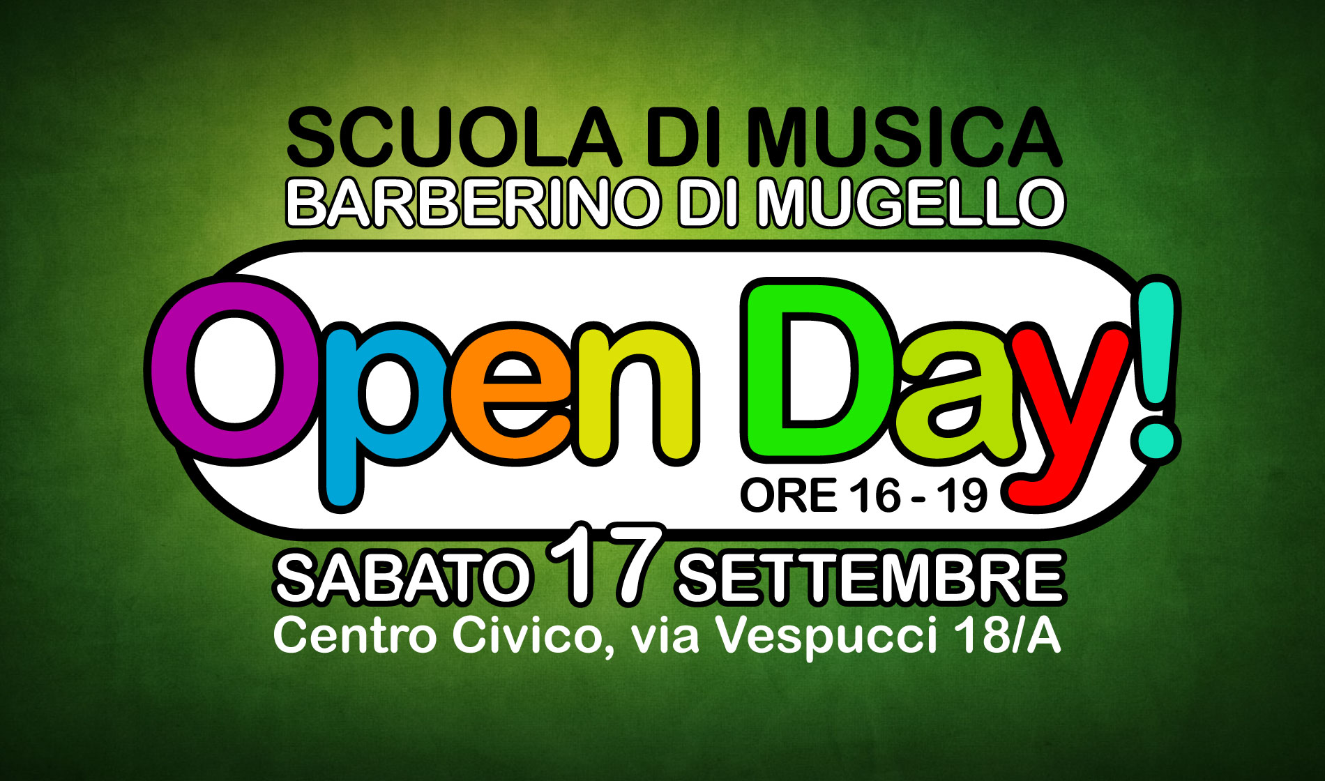 Open Day Barberino di Mugello 17 Settembre 2016 ore 16-19