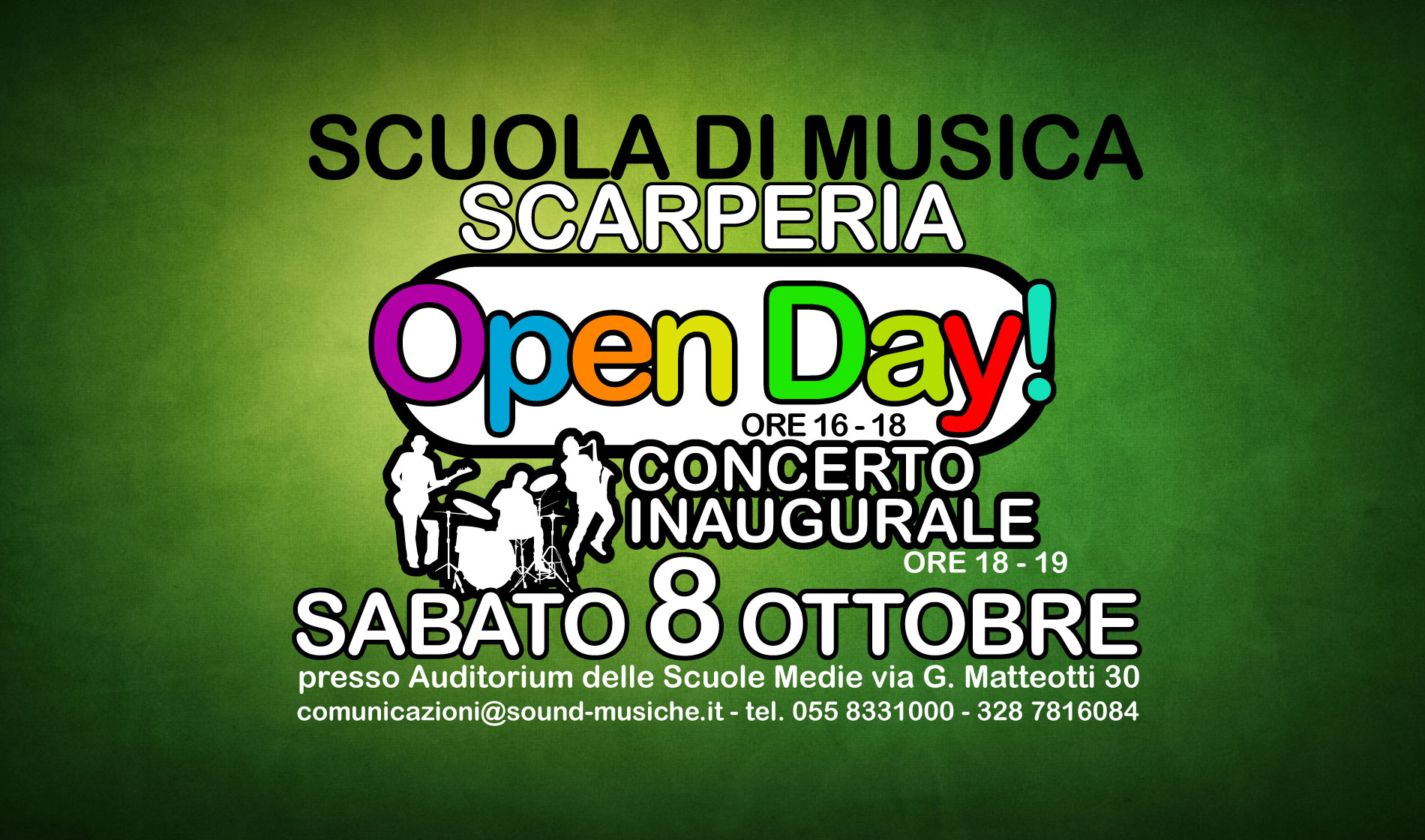 Open Day e Concerto inaugurale Scarperia 8 Ottobre 2016 16-19