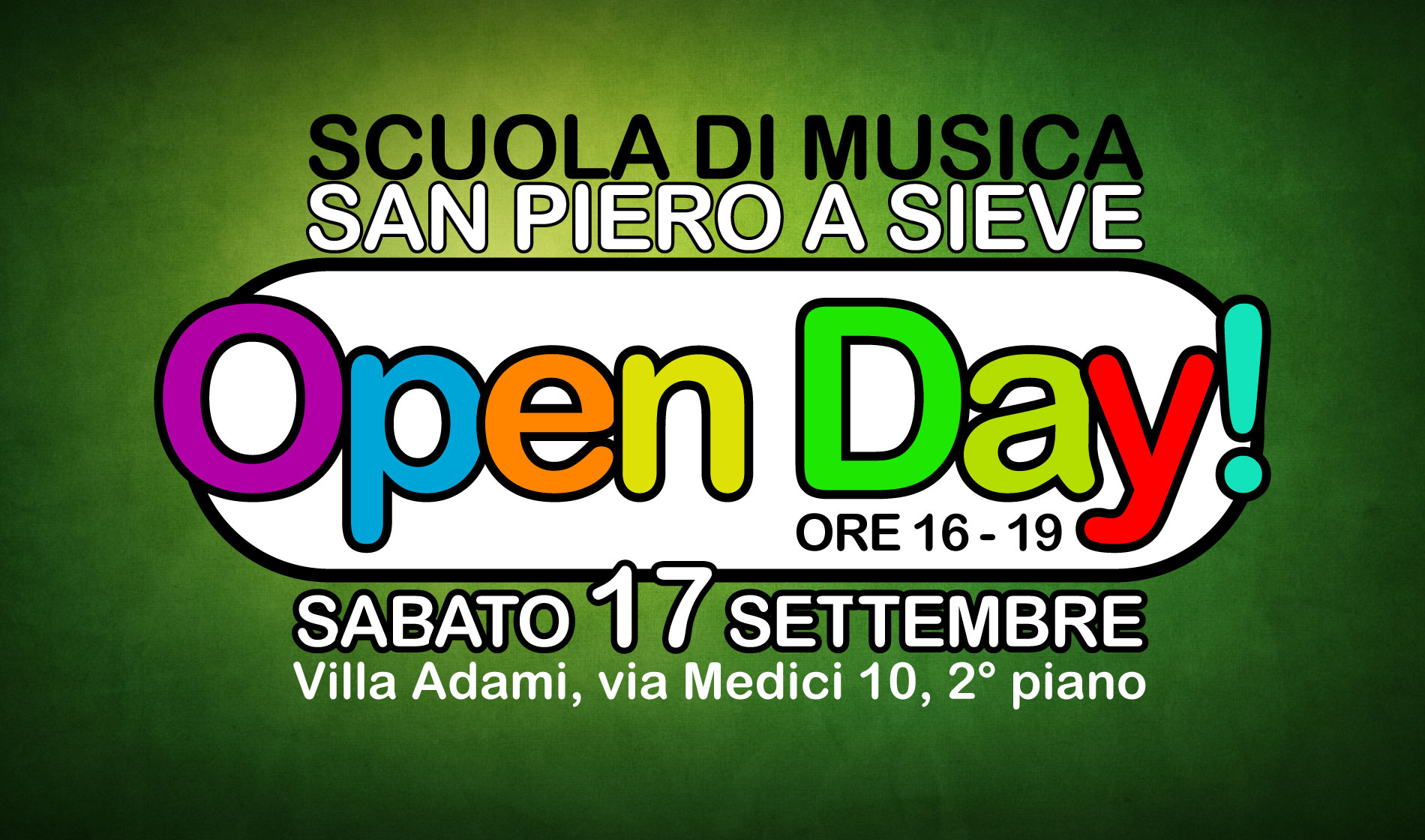 Open Day San Piero a Sieve 17 Settembre 2016 ore 16 – 19