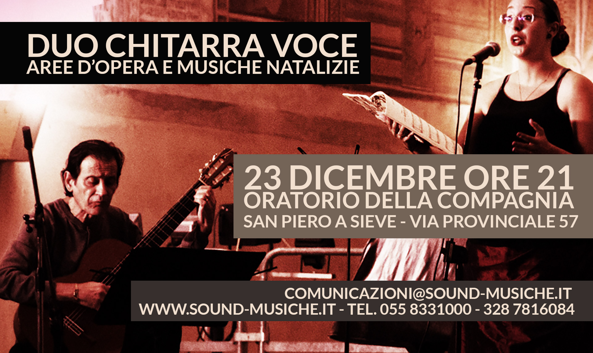 Duo Chitarra Voce in concerto Oratorio della Compagnia San Piero a Sieve 23 Dicembre ore 21