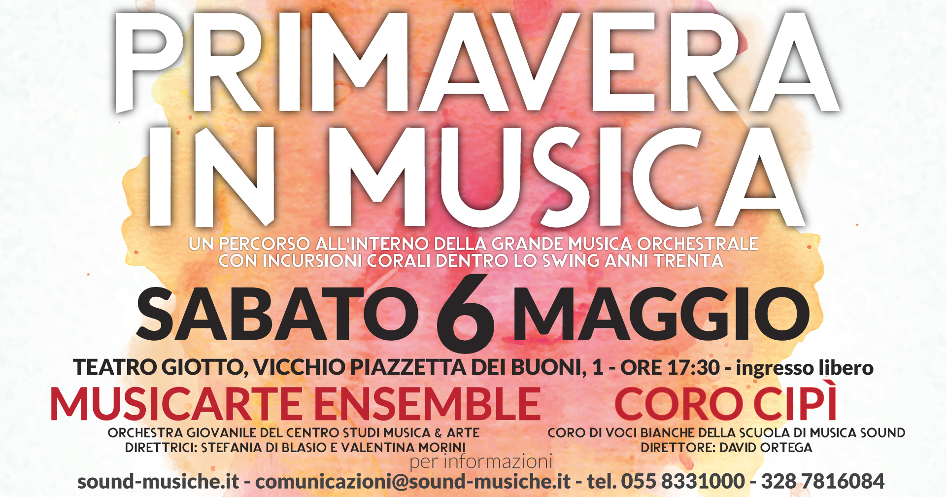 Primavera in Musica – 6 Maggio ore 17:30 Teatro Giotto Vicchio