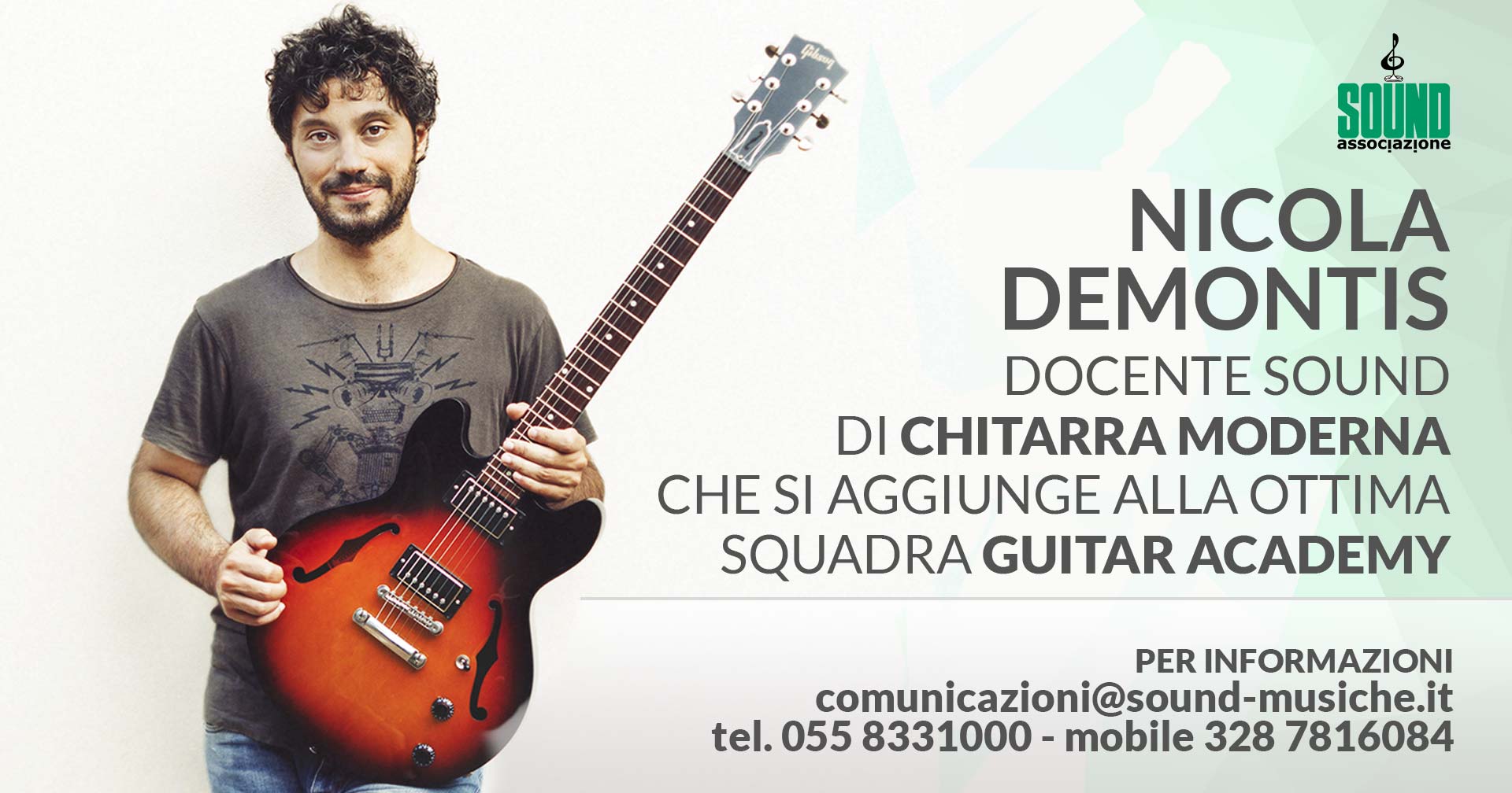 Nicola Demontis nuovo docente di chitarra moderna Sound