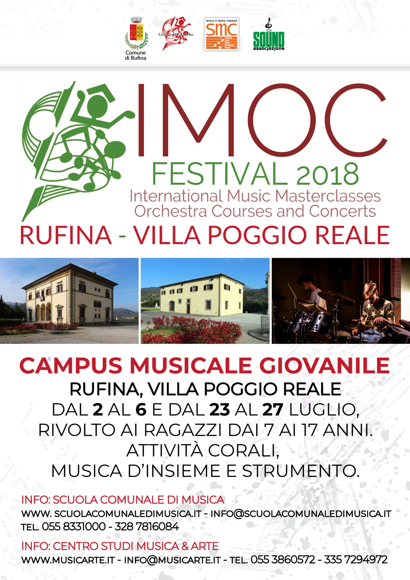 IMOC Festival 2018 – Rufina – Barberino di Mugello dal 2 al 6 Luglio dal 23 al 27
