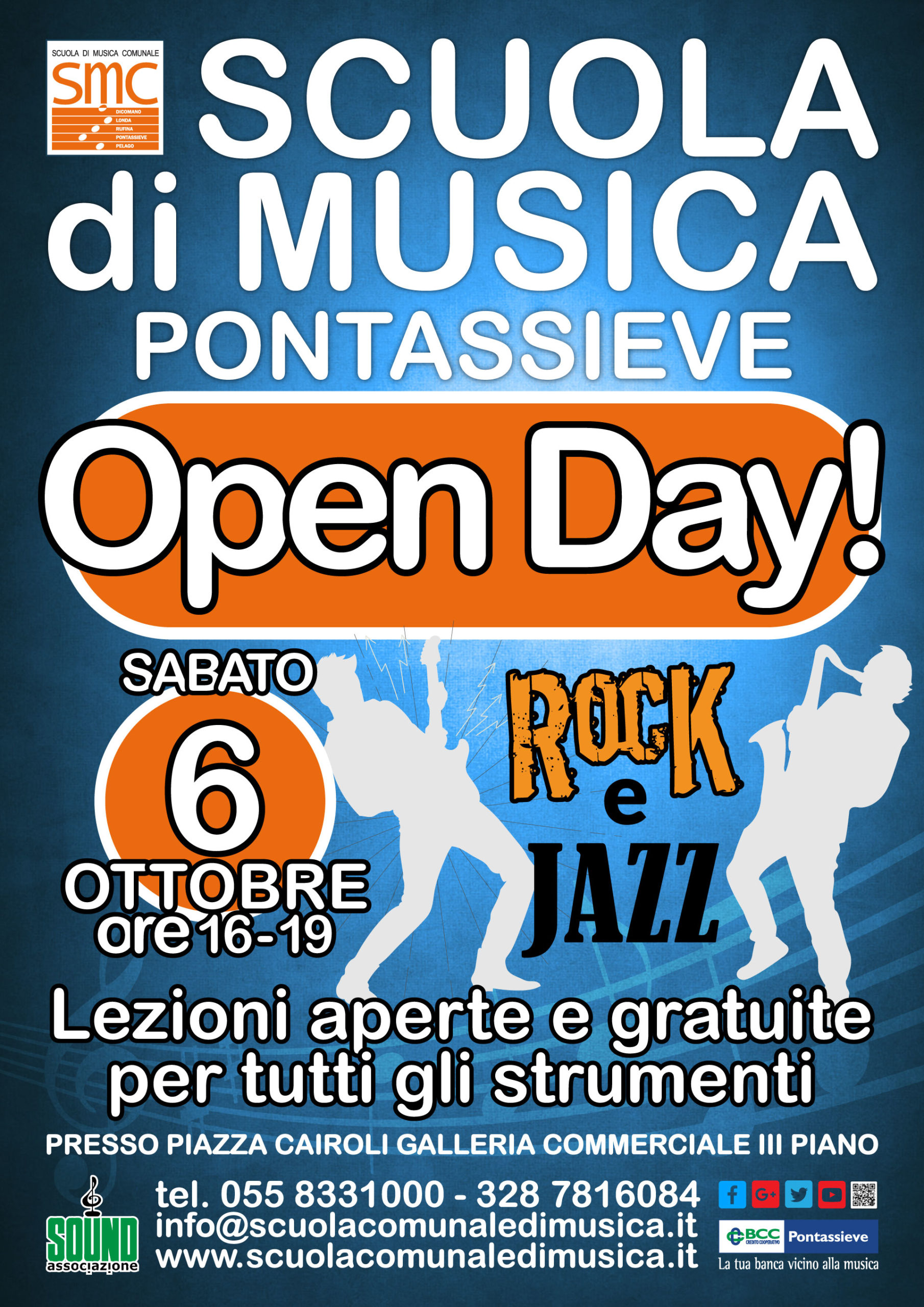 Open Day Rock e Jazz! Pontassieve 6 Ottobre 2018