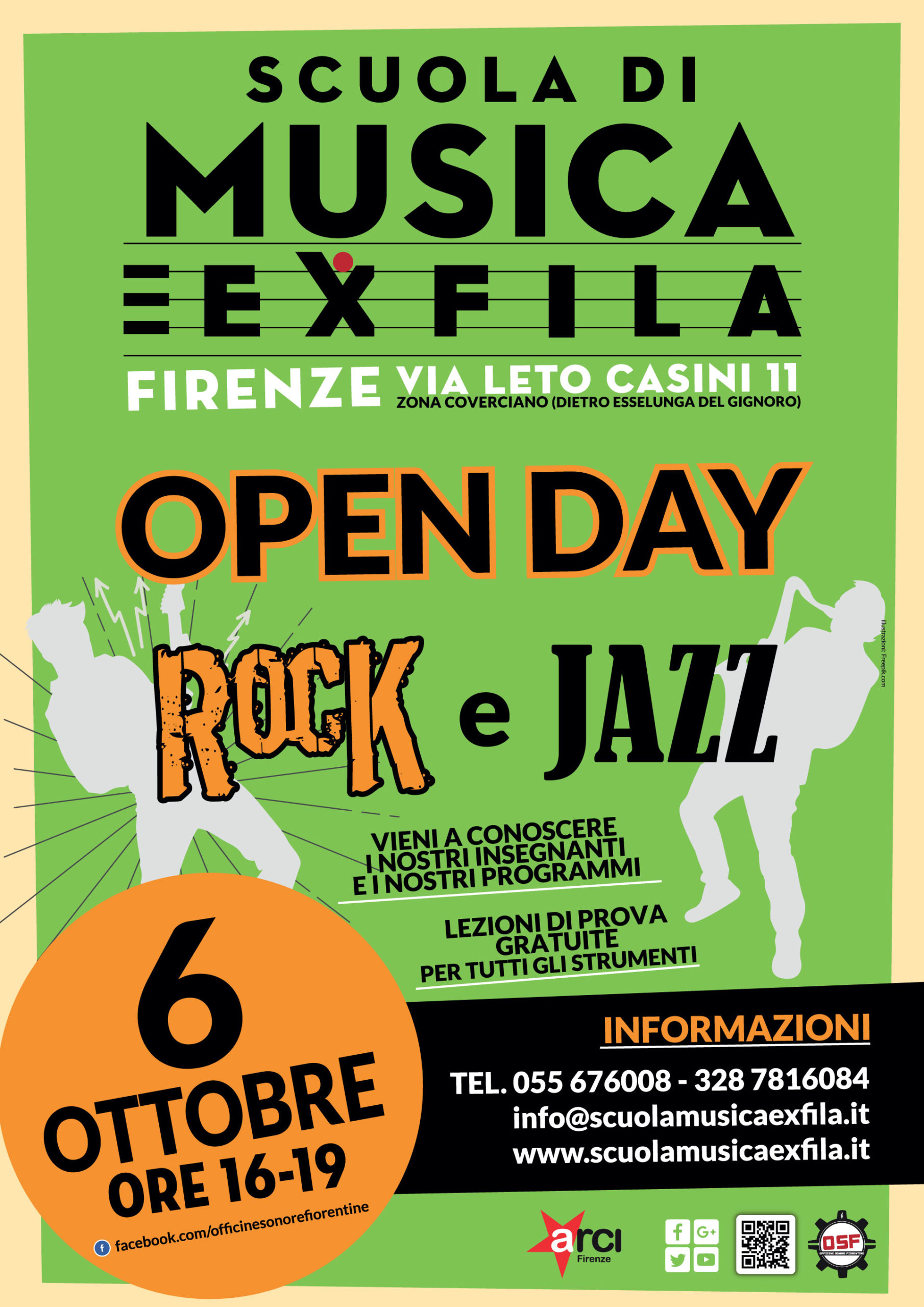 Open Day Rock e Jazz! ExFila 6 Ottobre 2018