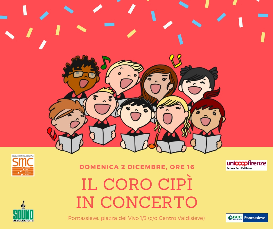 Coro Cipì in concerto Pontassieve Centro Valdisieve 2 Dicembre ore 16:00