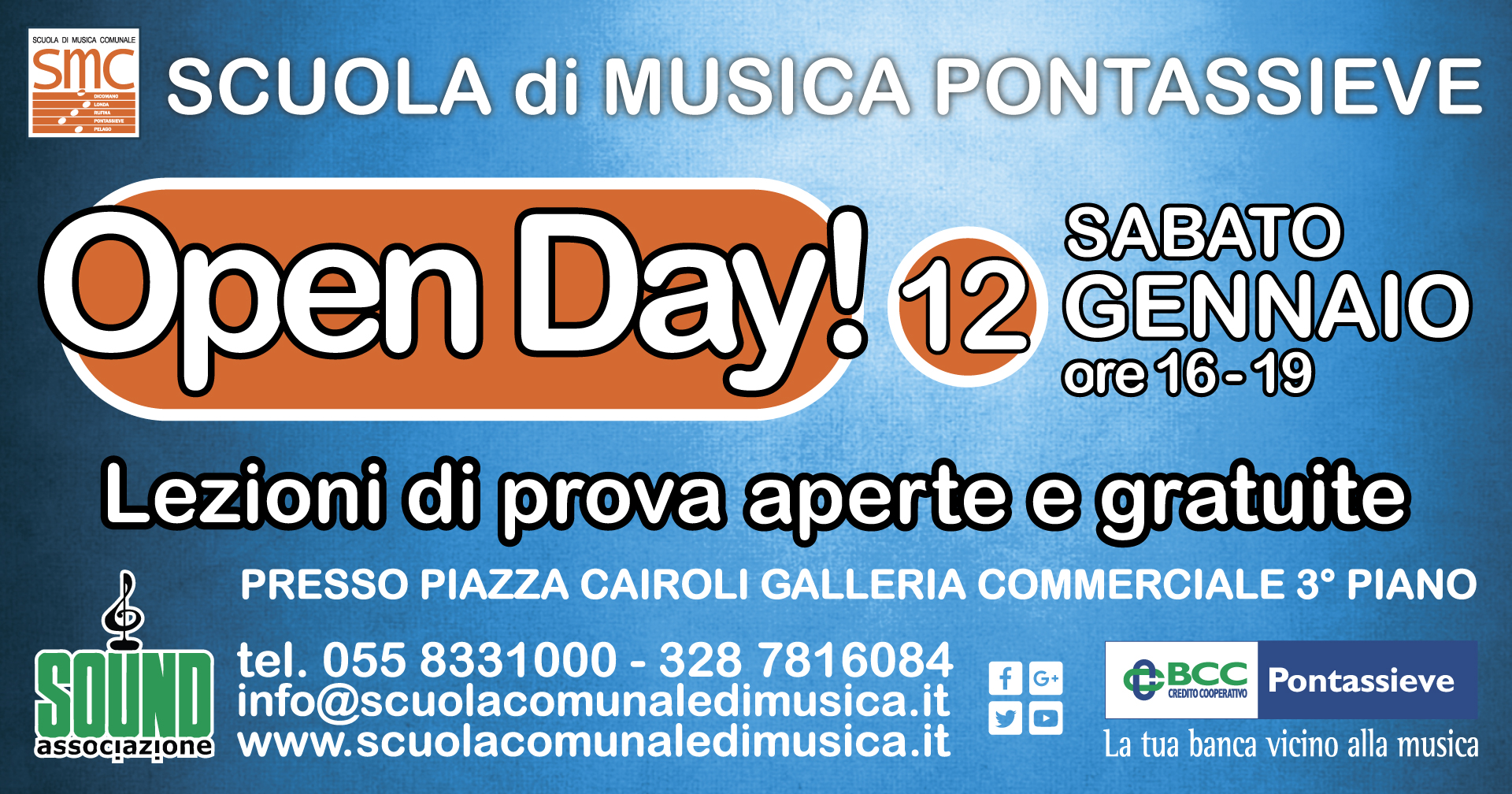 Open Day Scuola di Musica Pontassieve 12 Gennaio 2019