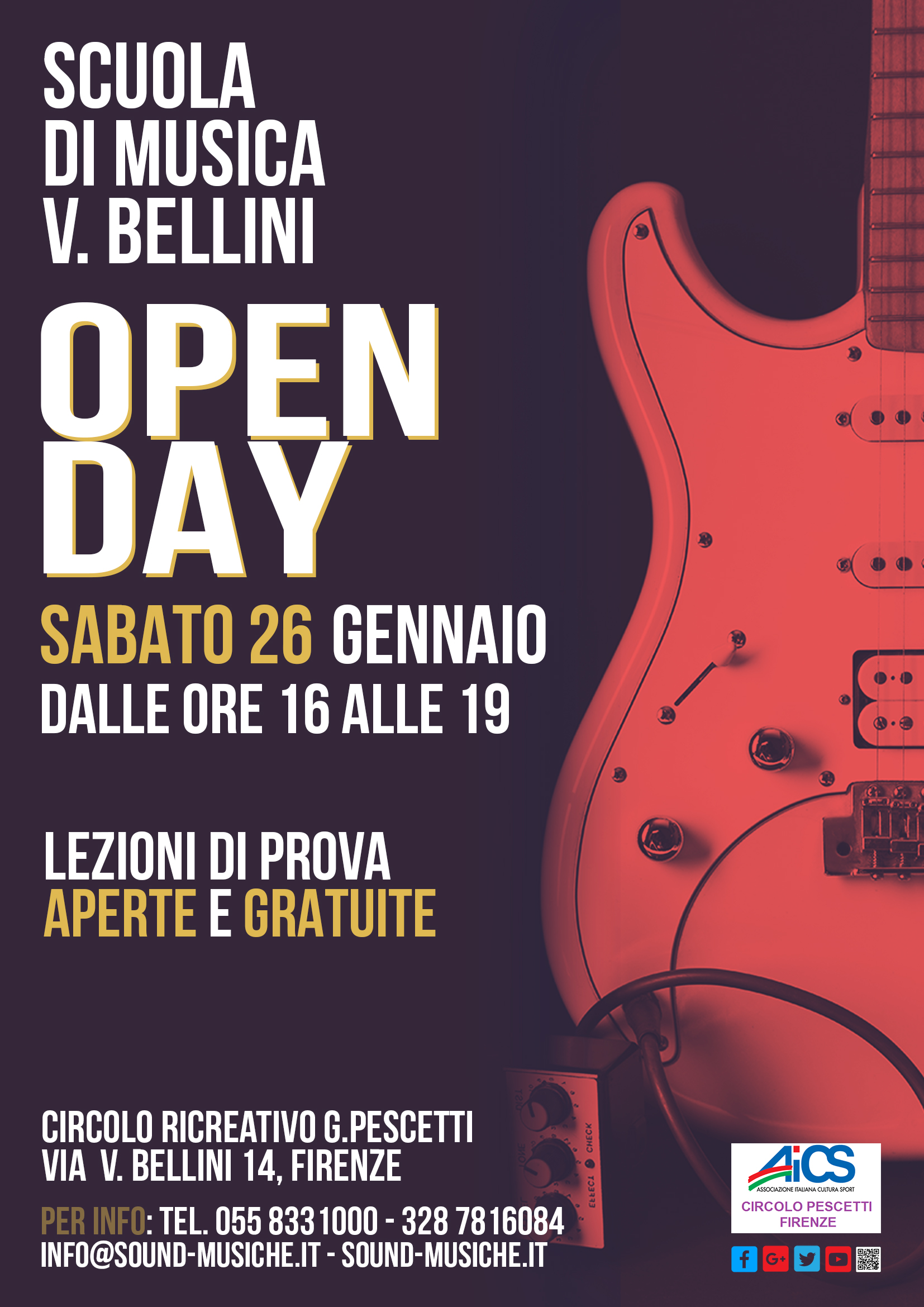 Open Day scuola Di Musica Bellini Sabato 26 Gennaio 2019 ore 16