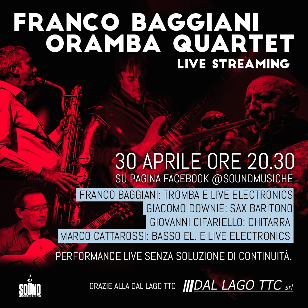 Franco Baggiani Oramba Quartet – 30 Aprile 2021 ore 20:30