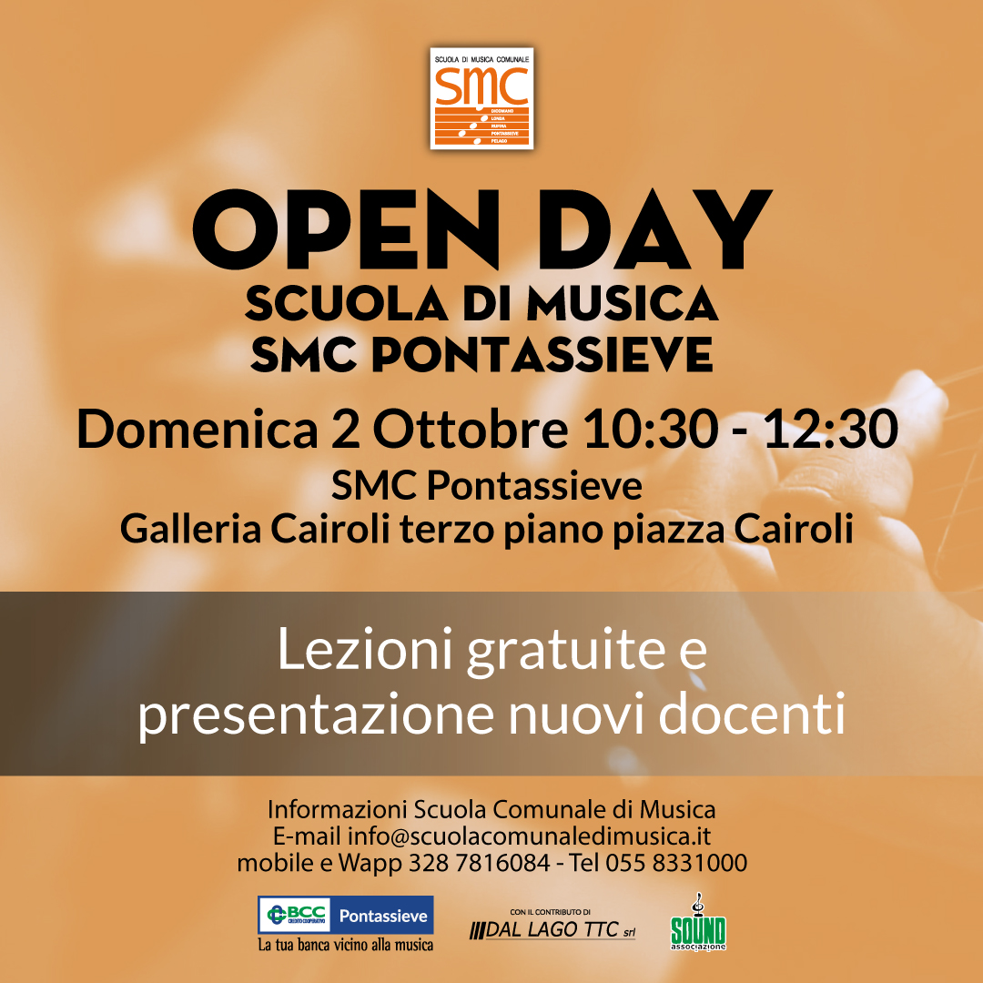 Open day SMC Pontassieve 2 Ottobre